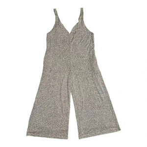 Hashttag In Trend Gray Wide Leg Knit Jumpsuit M